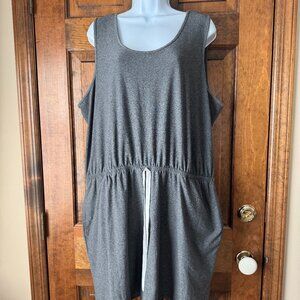 terra & sky Gray Tank Style Romper w/Faux Drawstring Waist Size 2X (20W-22W)